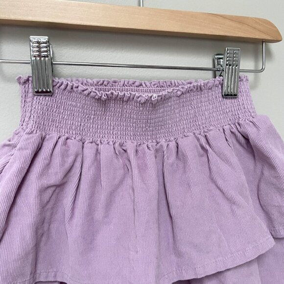 Mini Boden Lilac Corduroy Tiered Skirt - Picture 2 of 5